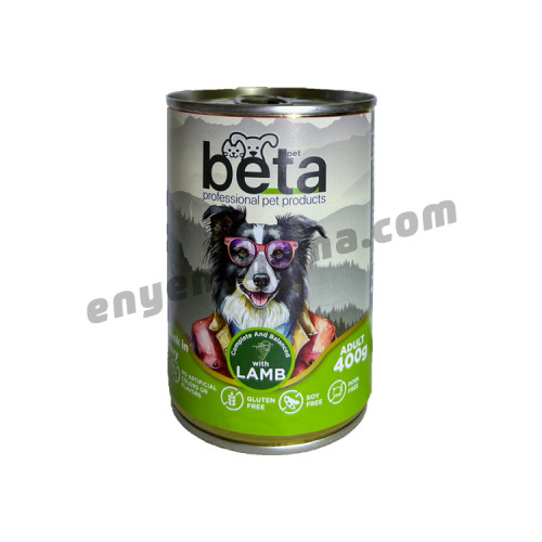 BETA KUZU ETLİ KÖPEK KONSERVESİ 400 GR 12Lİ KOLİ